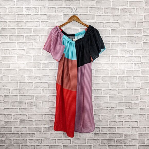 Mara Hoffman Women's Swim Lula Cover Up in Mesa Color Block Size Small - Picture 10 of 10